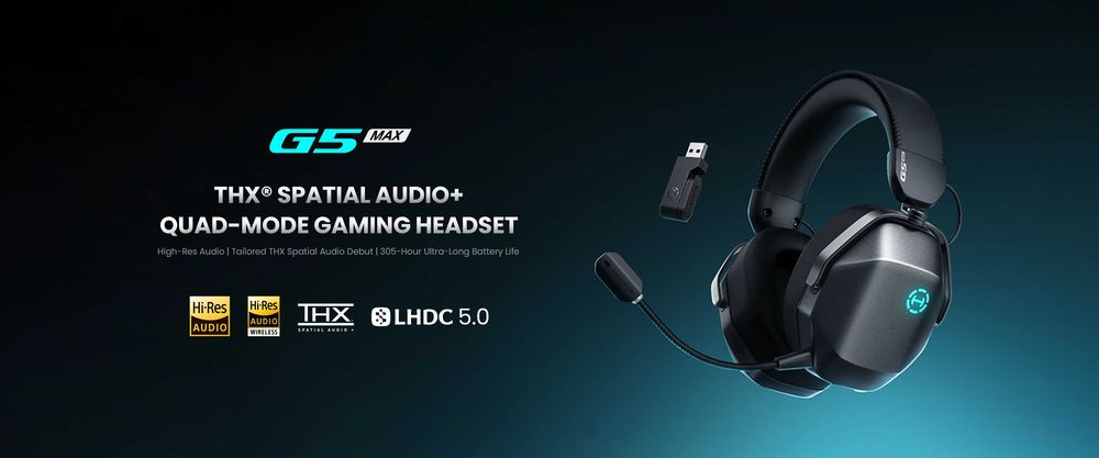 EDIFIER G5 MAX с композитный диафрагменый драйвер 53-мм/Bluetooth V6.0