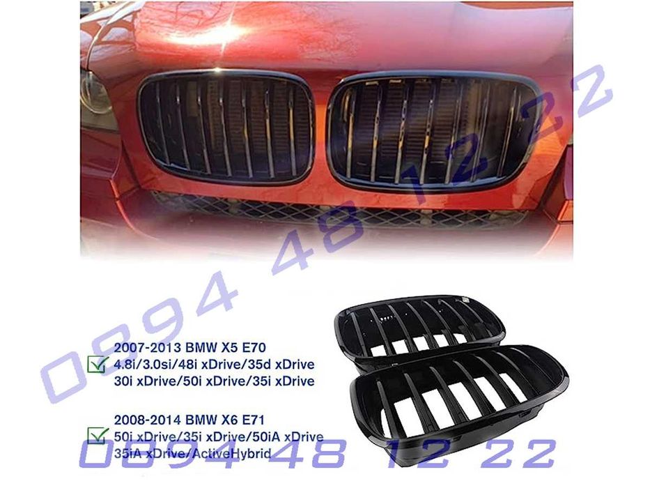 Черен гланц М бъбреци BMW X5 E70 X6 E71 07-14г