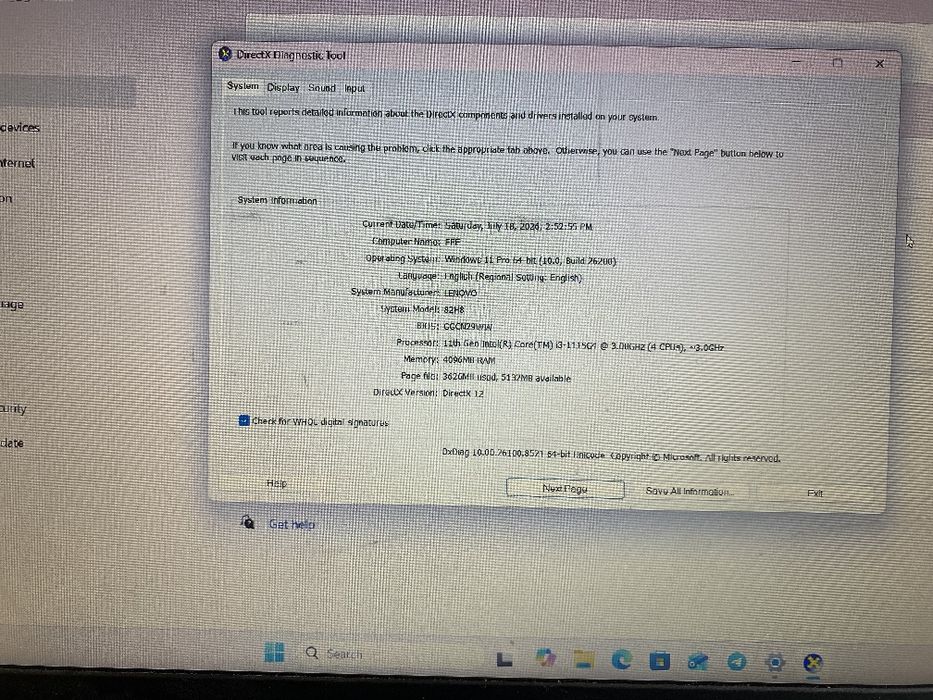 Lenovo 11PRO 4gb/1TB Office ishlari  va o'qish uchun.