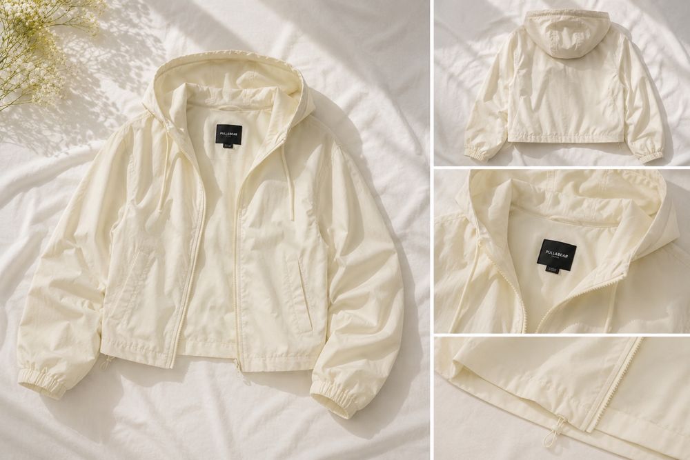 Бежевая ветровка Pull&Bear — S