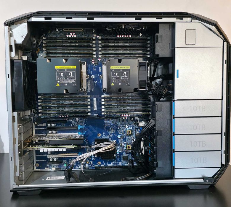 HP Z8 G4 Workstation Ideal AI 2x PCIe x16 - 2x Xeon Gold 6262V 48C/96T -128GB RAM ECC - 40TB: 4x10TB SAS - 1450W - A Grade
