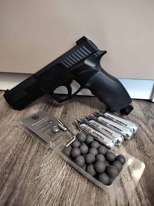 Pistol bile cauciuc cal.50 kit 25 jouli