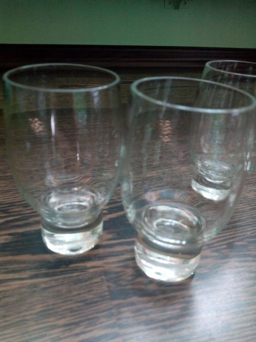 Комплект високи кристални ръчно гравирани чаши за шампанско/ за уиски