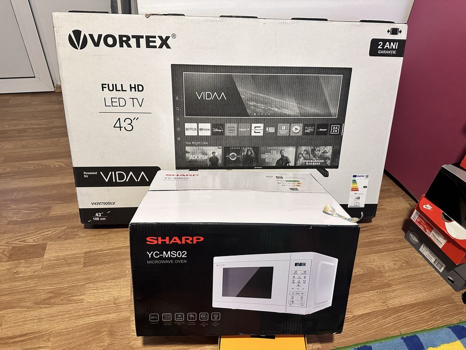 pachet smart tv + cuptor microunde