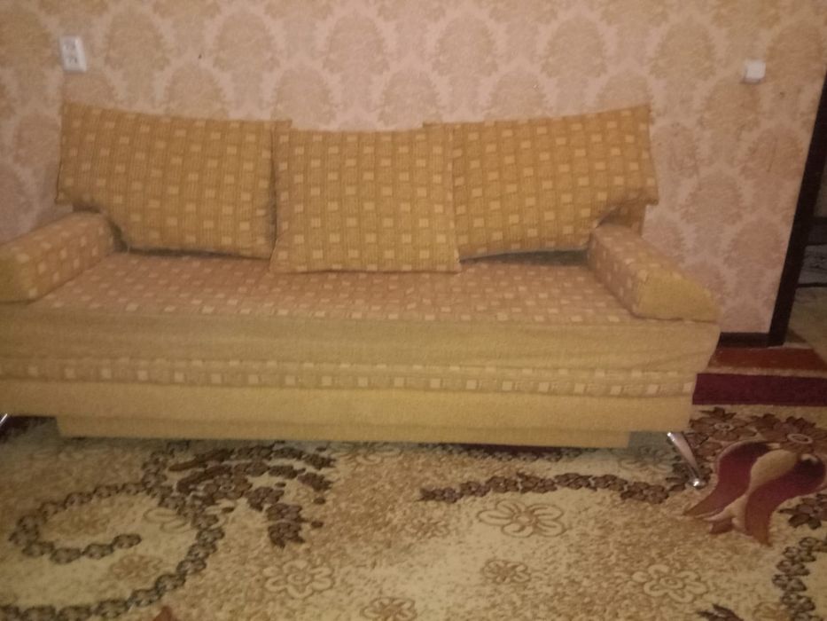 Диван б.у, ковёр, посуды