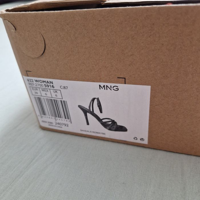 Sandale Mango portocaliu aprins, mas 39, dama, NOI