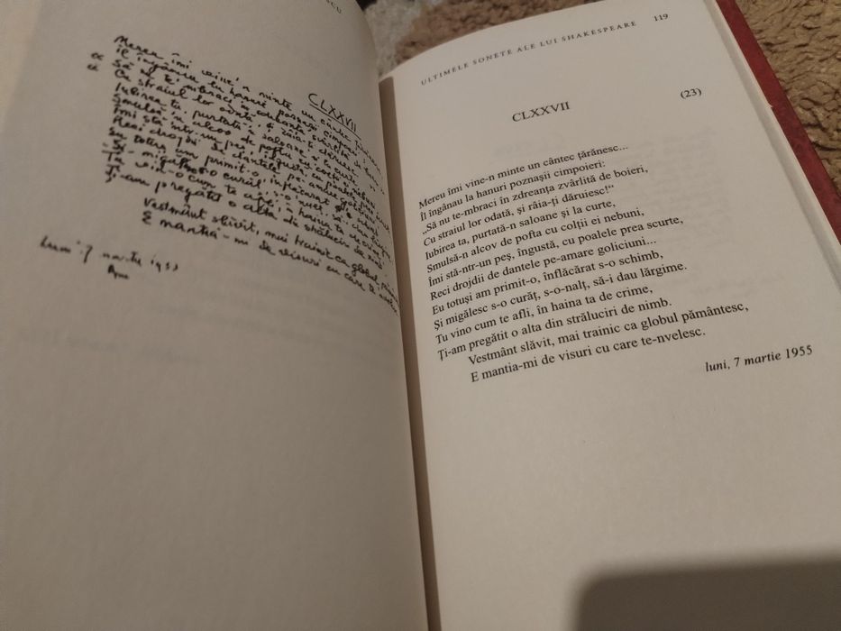 Ultimele Sonete ale lui Shakespeare Traducere Imaginara V. Voiculescu