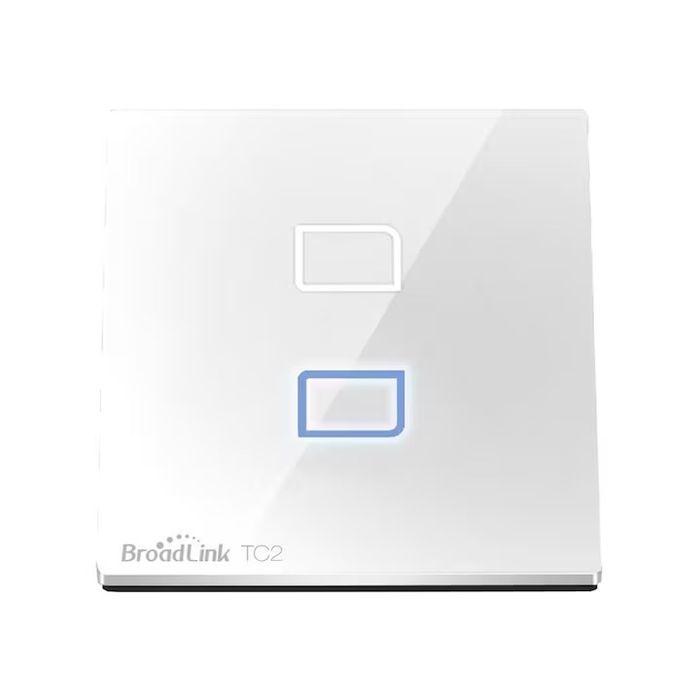 Intrerupatoare Inteligente Broadlink TC2 - 1 si TC2 - 2  cu Touch, Wi-Fi, Sticla, Alb