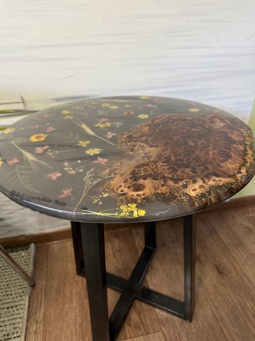 Журнальный столик из слэба и эпоксидной смолы: 135 000 тг. - Мебель для ...