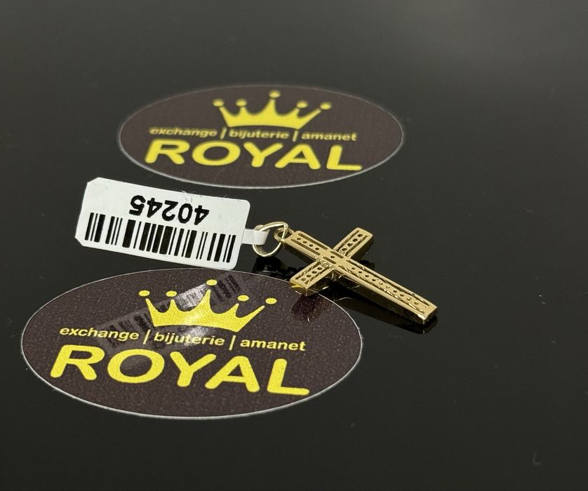 Bijuteria ROYAL : Pandantiv Cruce AUR 14K / 2.27 GR