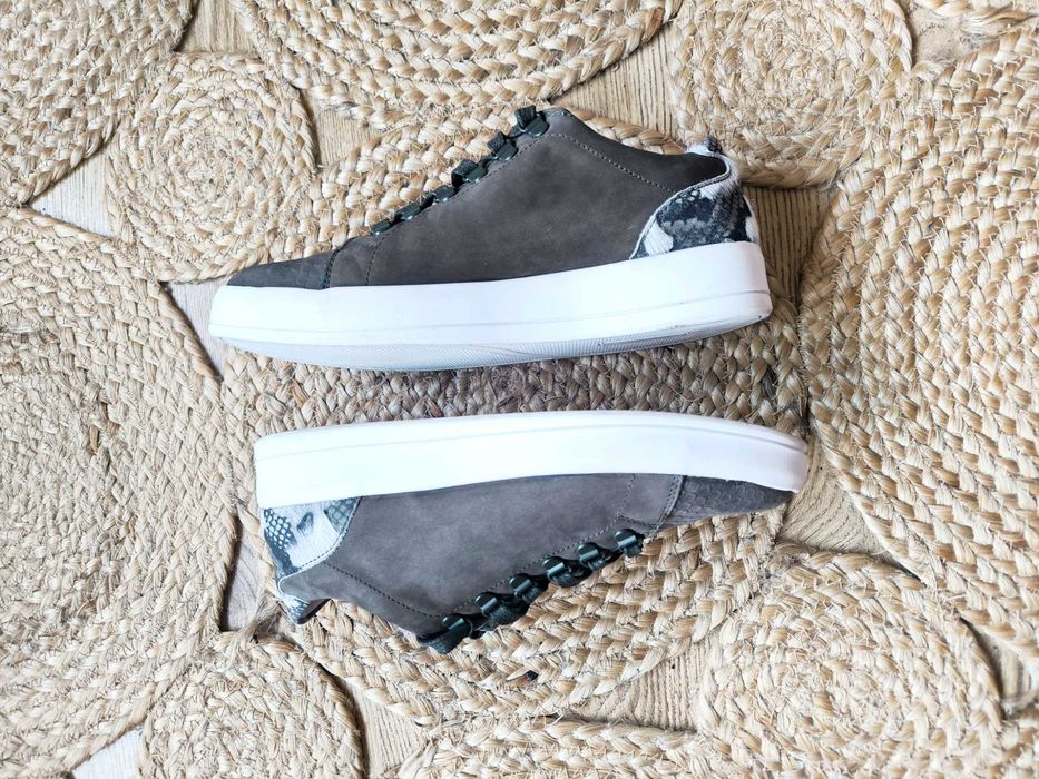 Sneakers Hinson, piele nubuc și piele de ponei, 40