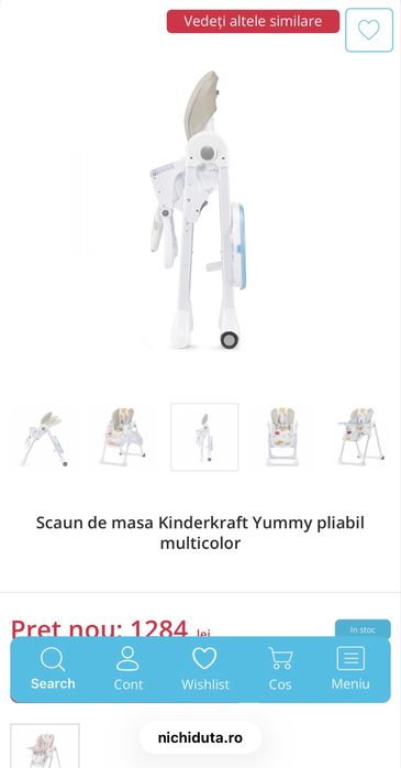 Scaun de masa pliabil Kindercraft