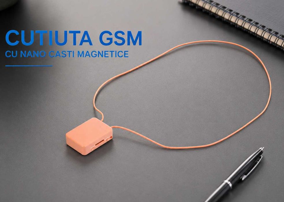 Nano Casti Copiat Casca de Copiat Cutie Gsm cu Microvibratii NU se vede in ureche NU se aude in exterior