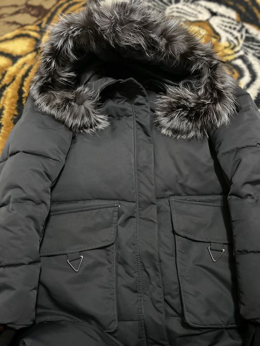 Пуховик зимний длинный