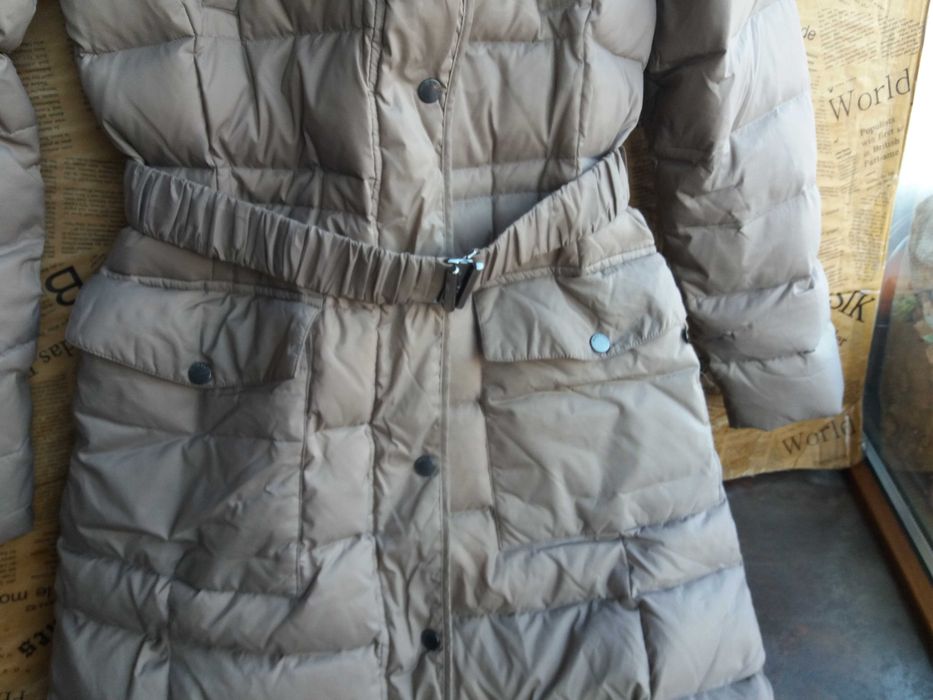 дамско яке,зимно,дълго Пухено,шуба гъши пух,Benetton