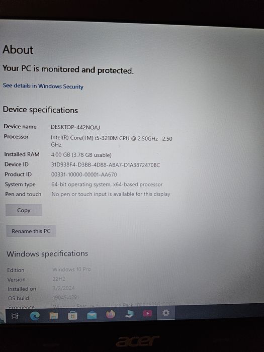 Laptop Acer TravelMate P633 i5-3210M / 4GB RAM / Windows 10 Pro