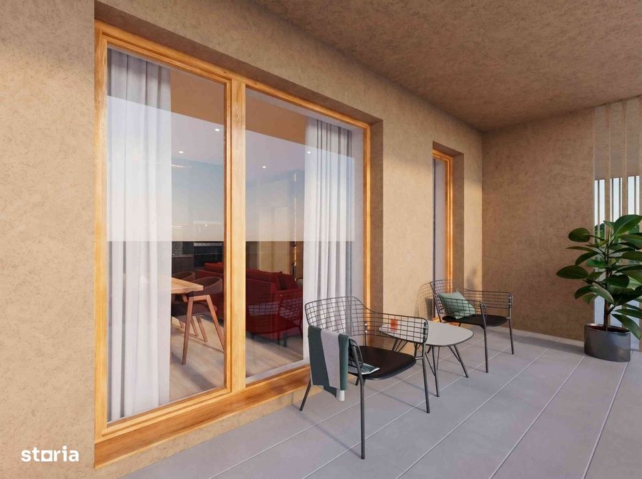 Apartament nou cu terasă și curte