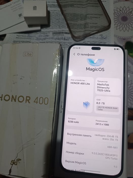 Хонор 400лайт.5G.256+8+8