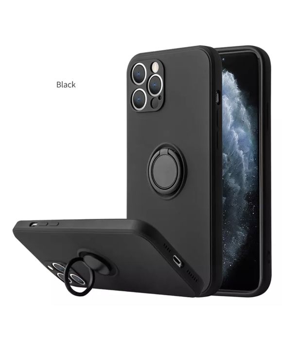 Iphone 14/PRO/MAX/PLUS Husa Silicon cu Material Inel Suport Metalic