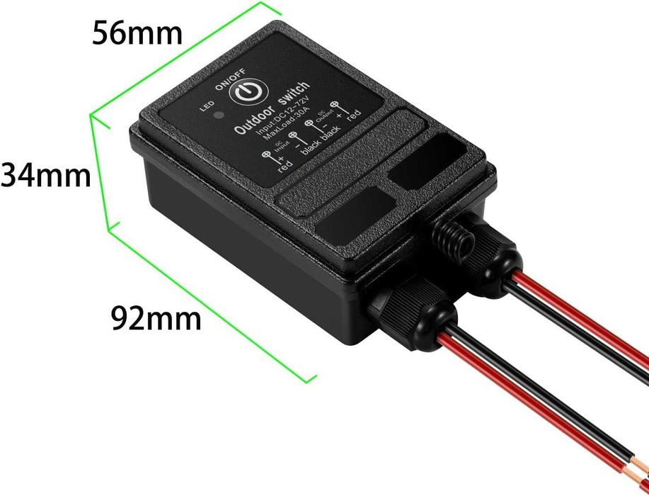12v релеен превключвател с дистанционно управление, DC 12V-72V безжичен превключвател с дълъг обхват
