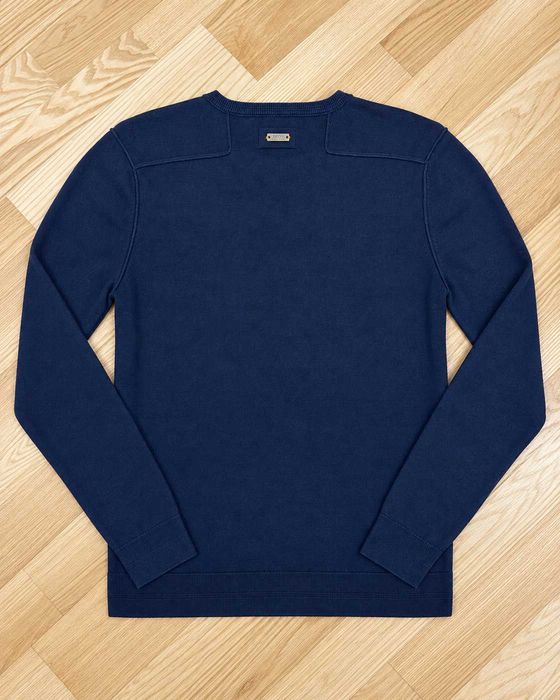 Pulover Hugo Boss bărbați bleumarin, Slim Fit, bumbac, Mărimea M
