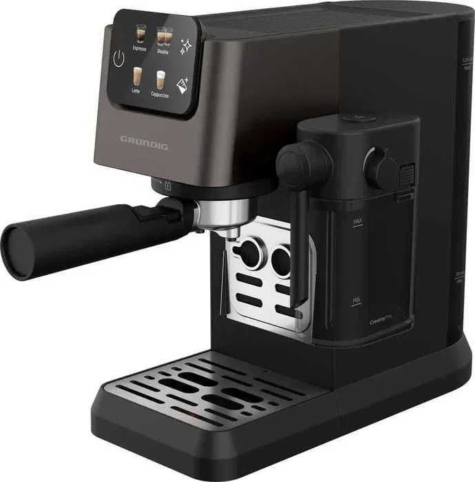 Кафемашина GRUNDIG KSM 5330, вграден контейнер за мляко, 1628W, 15bar , двойна дюза, цветен сензорен екран, BrewSense, CreamyPro, лек ДЕФЕКТ на каната