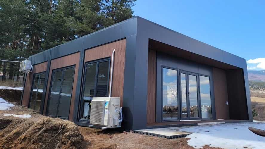 Casa Modulara si Garaje Auto din structura metalica si panou sandwich