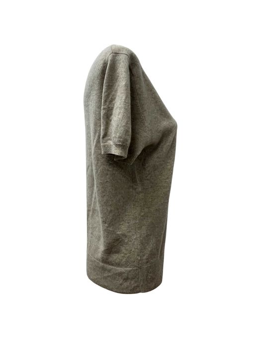 MADDISON размер L / XL кашмирен пуловер 100% КАШМИР къс ръкав бежов