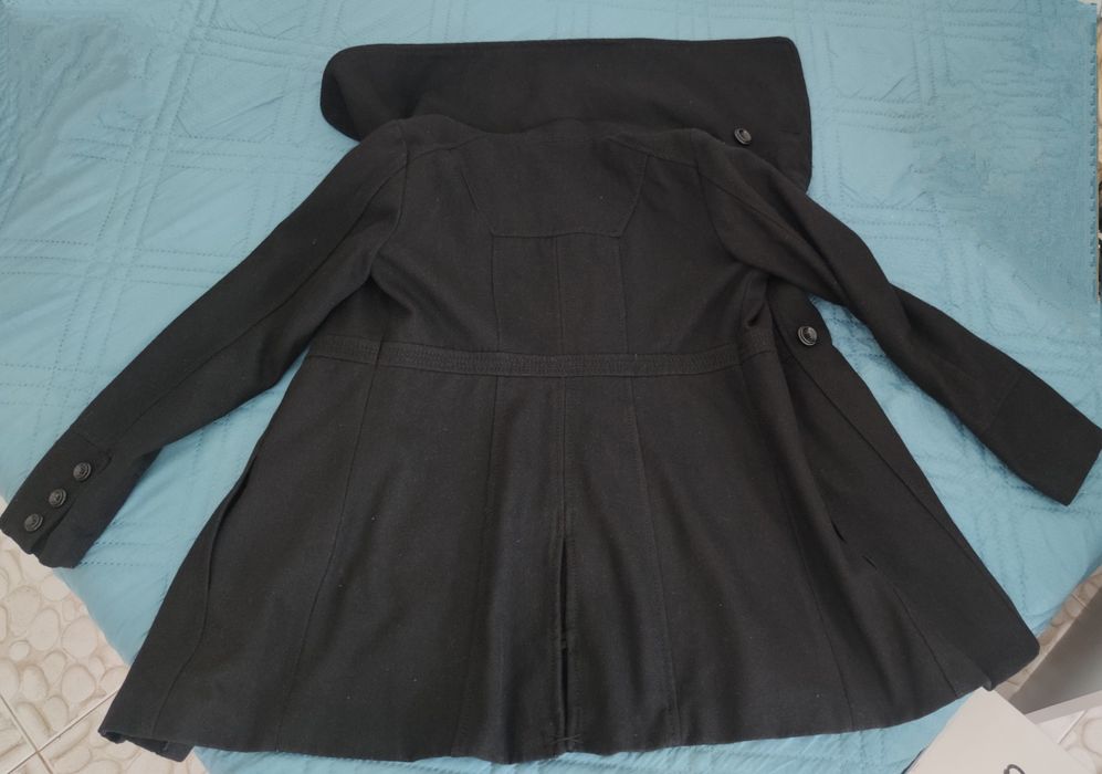 Дамско черно палто