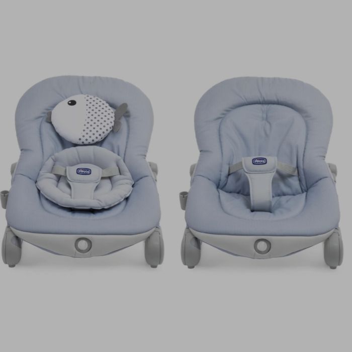 Balansoar Muzical Chicco cu Vibratii si Luminite Balloon, 0 luni+, Alb