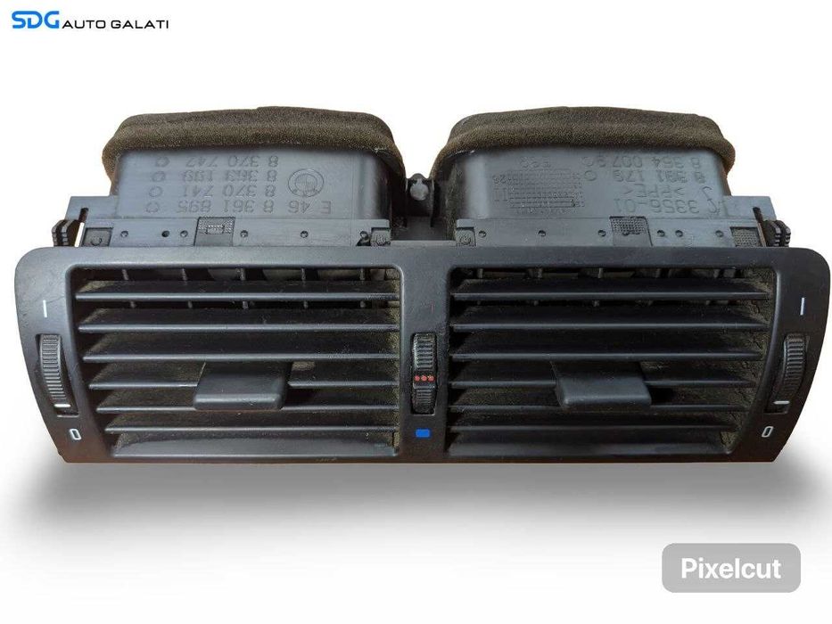 Gura Grila Aer Aerisire Ventilatie Bord Centru BMW 3 E46 1997 - 2005 Cod 8361895 8370741 8363199 8370742 [L9006]