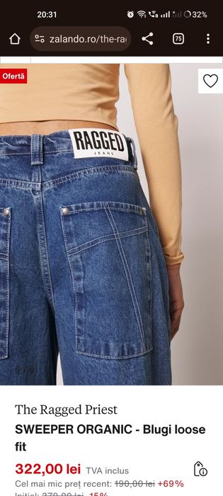 blugi loose fit dama