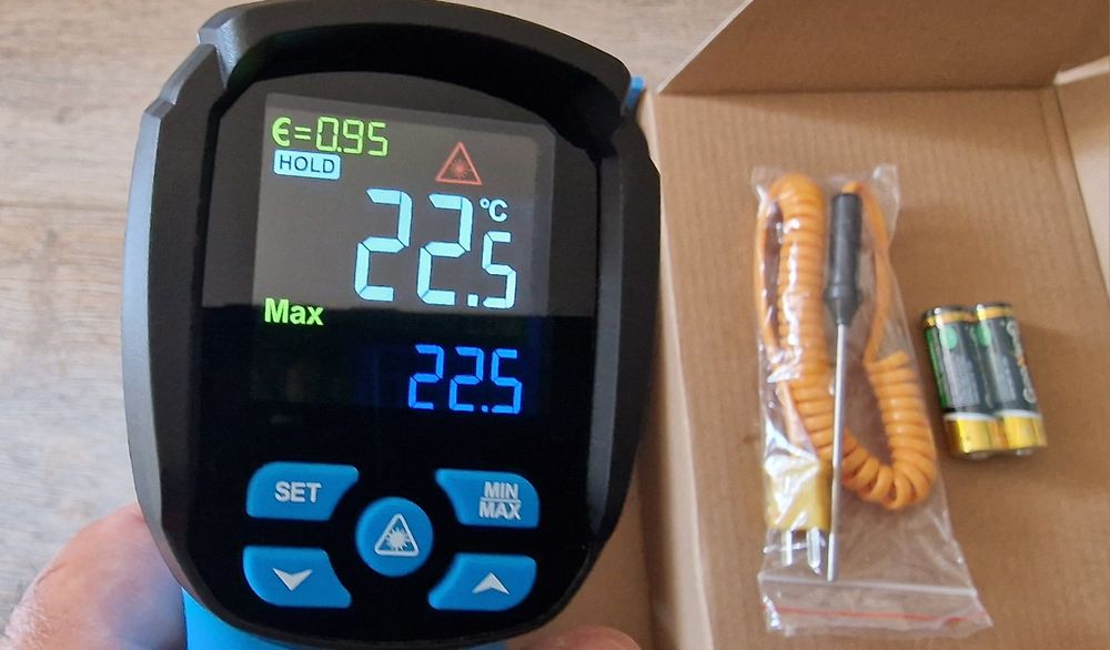 Безконтактен инфраред темометър 1600°С