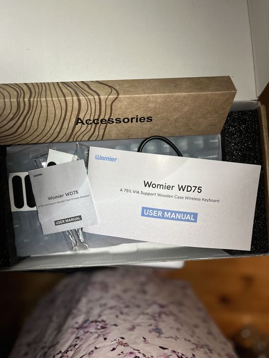 Womier WD75 V2 – механична клавиатура с дървен корпус, RGB, Wireless