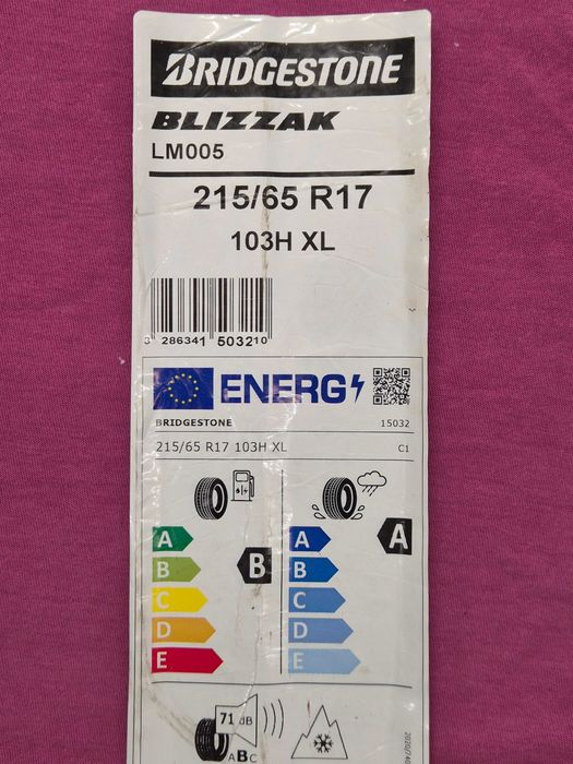 Зимни гуми Bridgestone Blizzak 215/65 R17 103H XL (DOT2823)