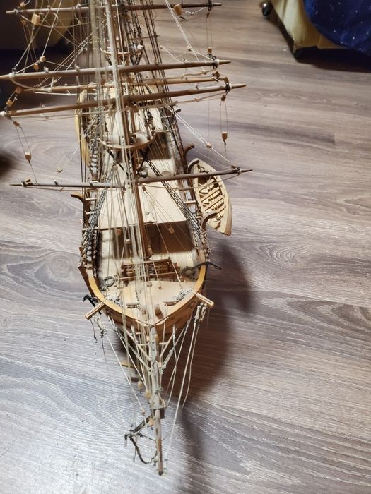 Дървен кораб 70см