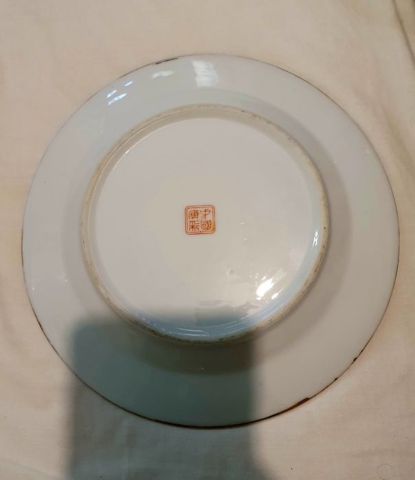 Farfurie plata china 1900 poleita cu Aur