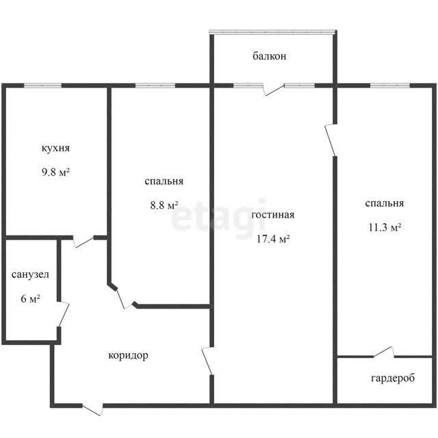 Продам 3 к.кв мкр. Жилгородок