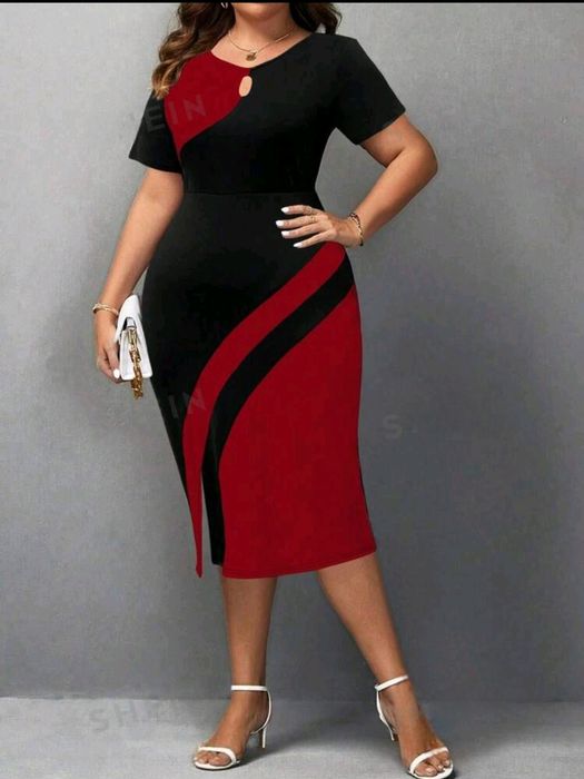 Rochie mare jerse elastic 2XL, 48-50 NOUĂ