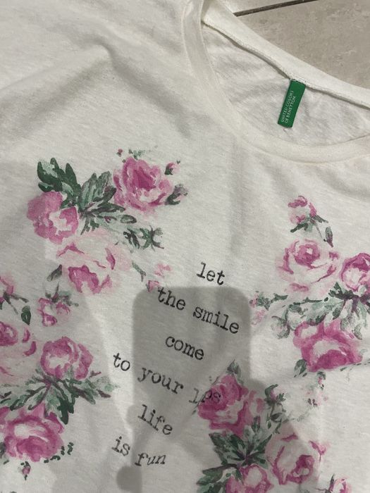 Бяла рокля Бенетон/Sisley;суитчер,клин152/158;;шапка Мини Маус