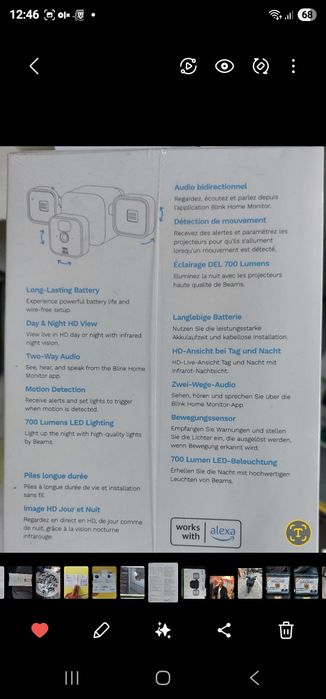 Camera supraveghere Blink cu proiectoare  senzor miscare