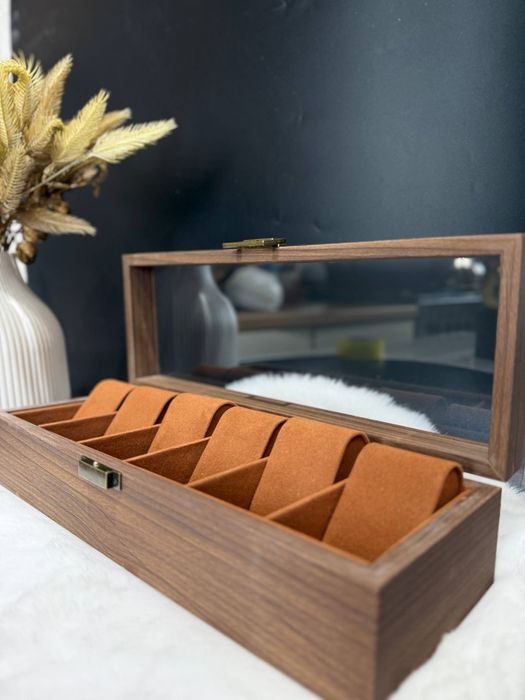 Шкатулка органайзер для часов и украшений дерево с замком