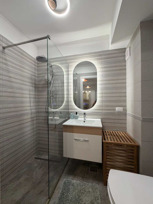 Apartament 3 camere mobilat complet, 2 bai, balcon tip camera, 2 parcari –  Fiald