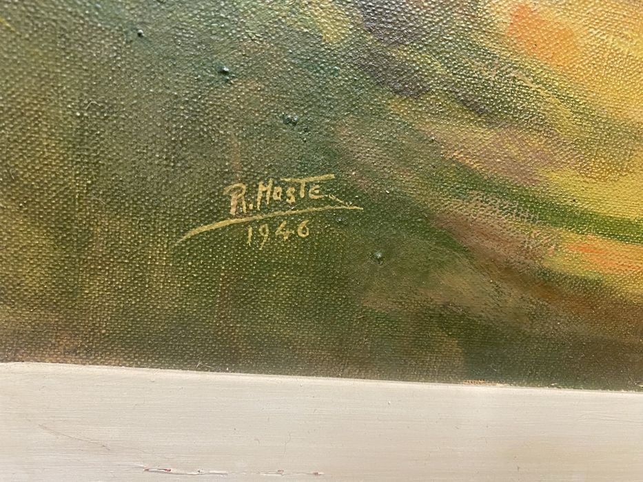 Маслена картина пейзаж рамка барок Германия 1946