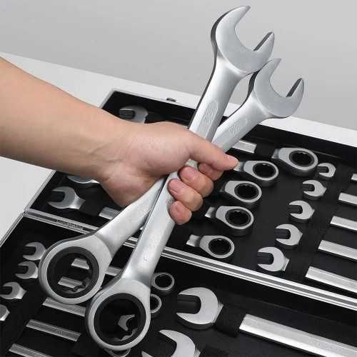 Звездогаечни тресчотчни ключове Stahlmayer 6-32mm в куфар 22ч.