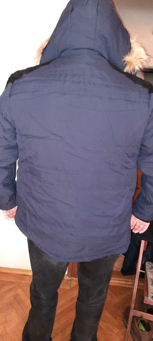 Geacă îmblănită David Outwear, XXXL, bleumarin, nouă cu etichetă