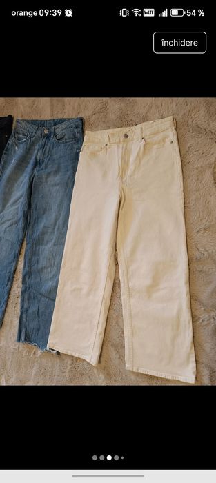 Lot 2 perechi de blugi wide leg 38 H&M