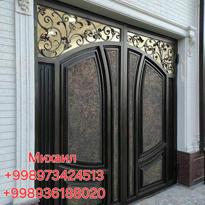 Железные Металлические Распашные ворота. Temir Darvoza.