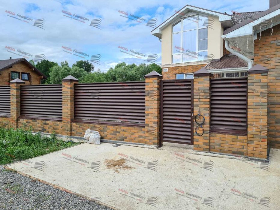 Забор жалюзи еврожалюзи