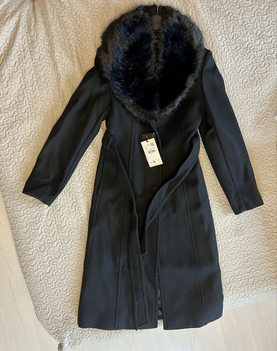 Черно палто Mango S- р-р